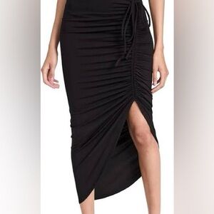 Like New Veronica Beard Black Ari Ruched Midi Pencil Skirt Sz 10  $395 Retail